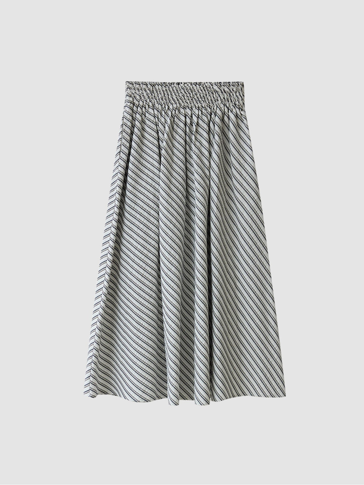 Shop the Arkin Studio skirts collection, featuring the hero image of a striped pleated a-Line midi skirt