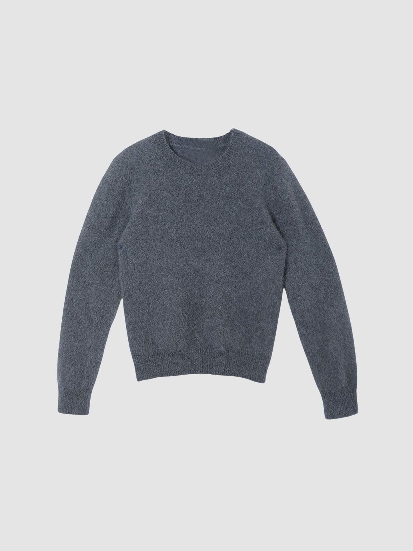 Arkin Studio cozy crewneck wool sweater in charcoal, main view on a white background