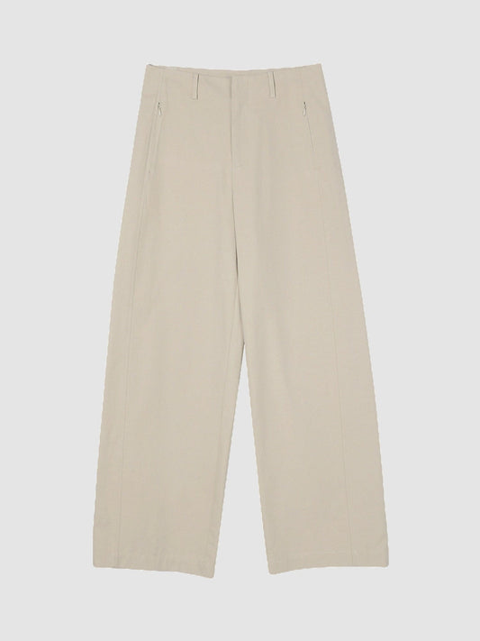 Arkin Studio pear friendly curved leg pants in khaki, main view on a white background