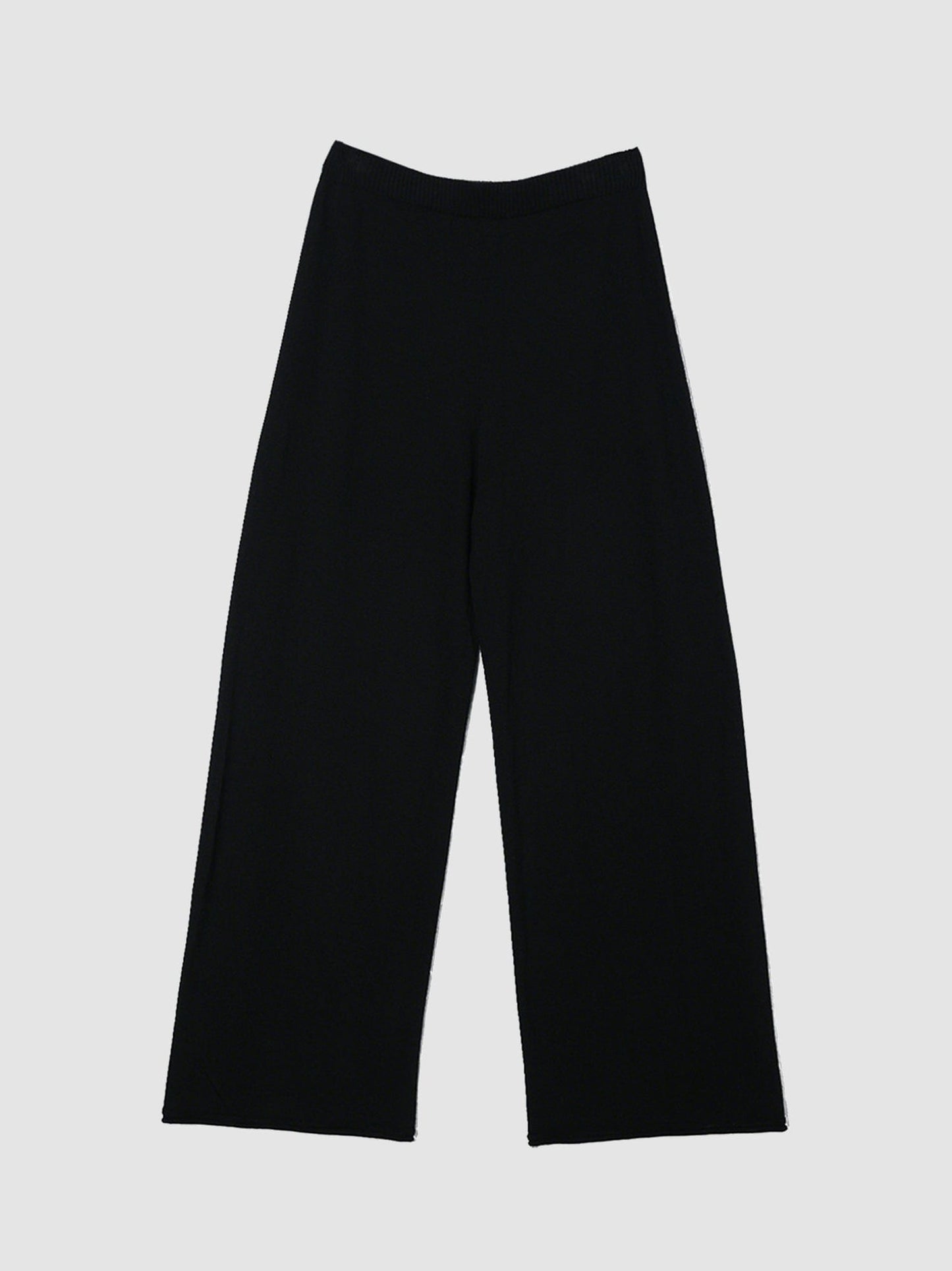 Arkin Studio relaxed drape knit pants in black, main view on a white background