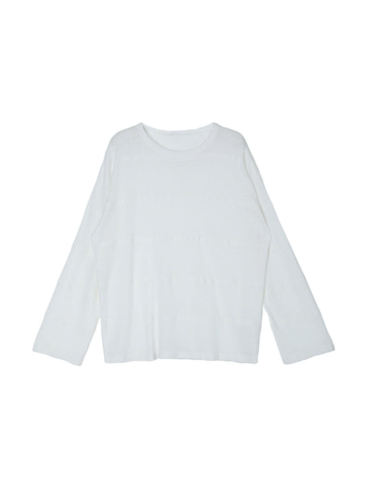Relaxed Linen Blend Blouse White Main View
