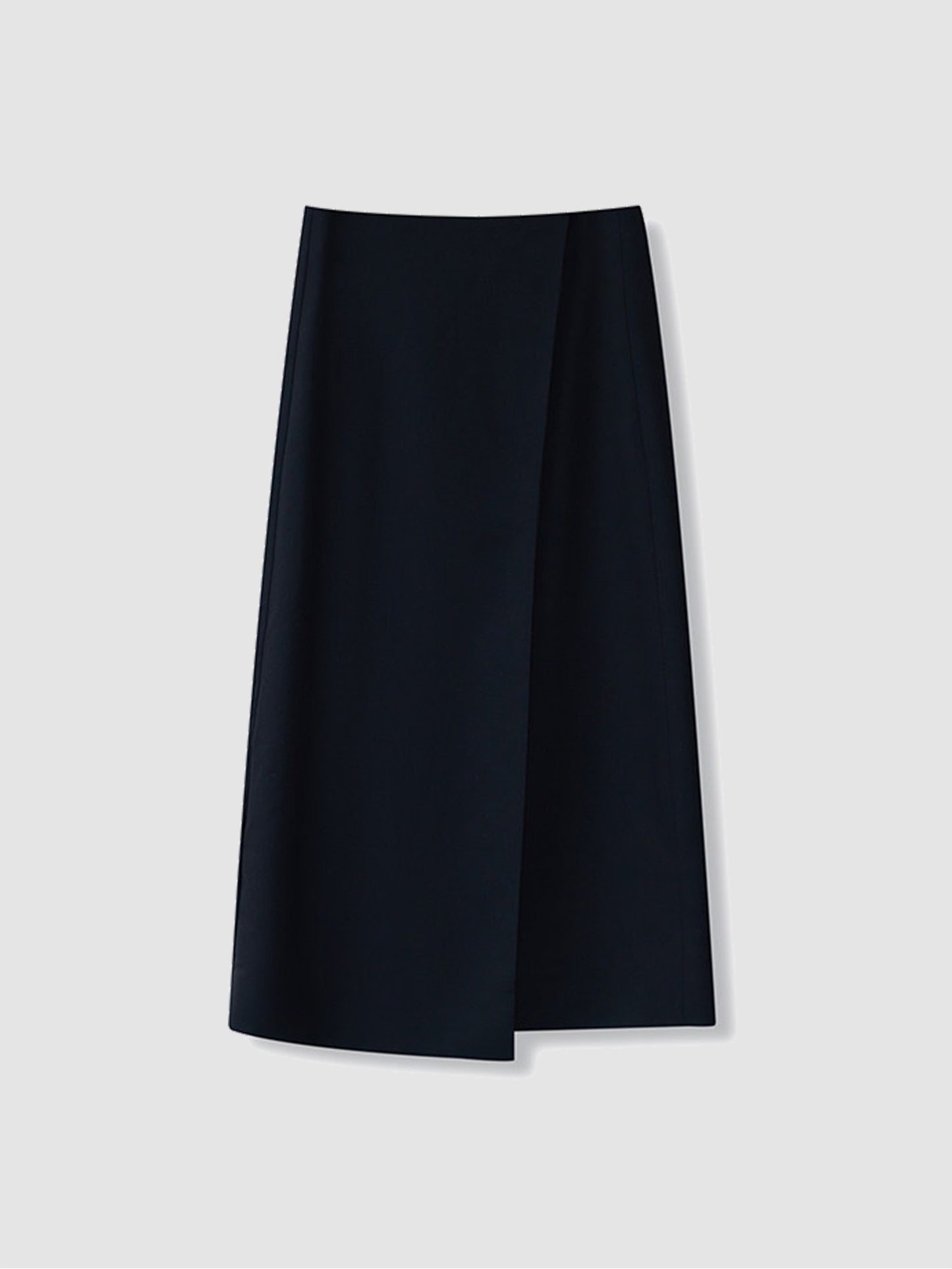 Arkin Studio tencel wool twill a-line skirt in black, main view on white background