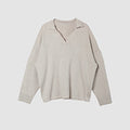 V-Neck Sweater with Collar