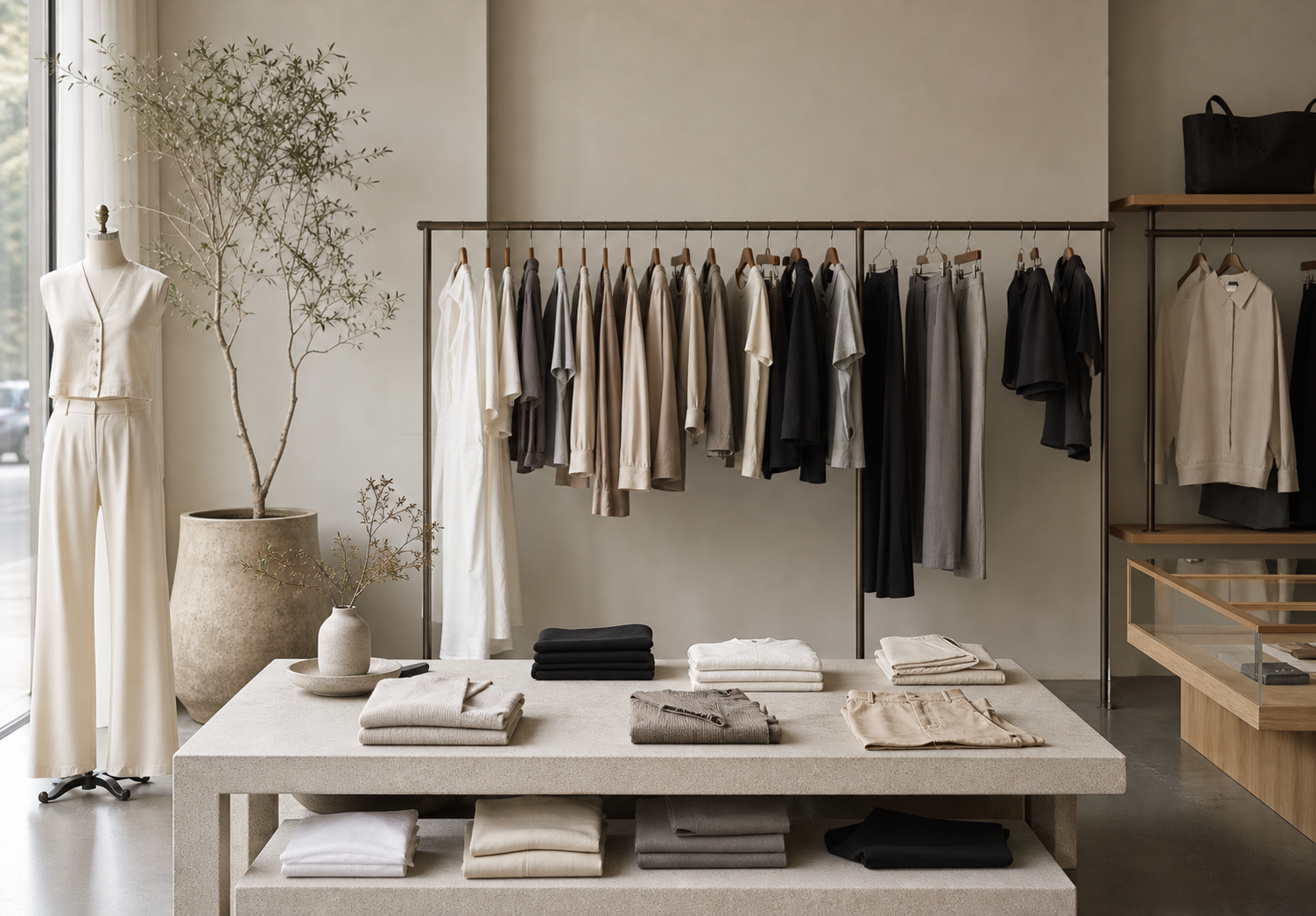 Arkin Studio capsule wardrobe display for retail partners
